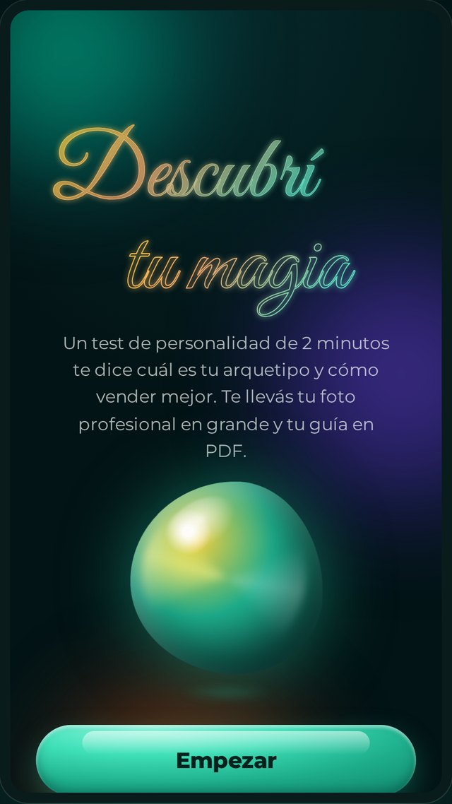 Kiosko Descubrí tu magia: inicio